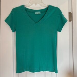 Michael Stars Teal V-Neck T-Shirt